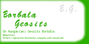 borbala geosits business card